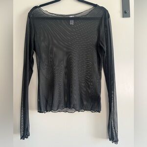 Black Sheer Women's Top